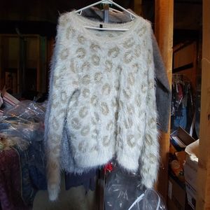Fuzzy Cheetah Print Sweater
